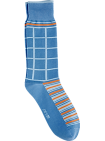 Joe's Blue & Orange Grid Socks