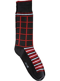 Joe's Black & Red Grid Socks