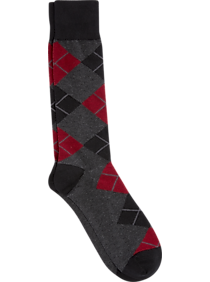 Egara Gray & Red Argyle Socks