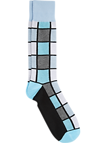 Egara Blue & White Grid Socks