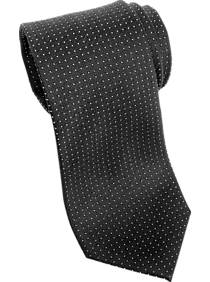 Awearness Kenneth Cole Black Check & Dot Narrow Tie