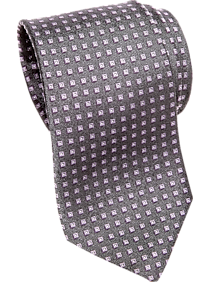 Awearness Kenneth Cole Purple & Gray Geometric Narrow Tie