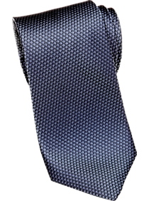 Awearness Kenneth Cole Silver Blue Dot Narrow Tie