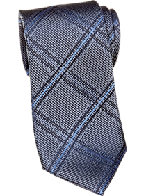 Awearness Kenneth Cole Navy Plaid Narrow Tie