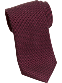 Awearness Kenneth Cole Burgundy Mini-Check Narrow Tie