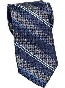 Awearness Kenneth Cole Blue Stripe Narrow Tie