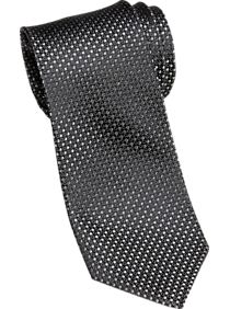 Pronto Uomo Black Woven Dot Skinny Tie