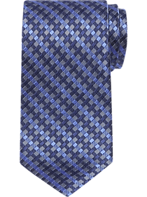 Pronto Uomo Blue Geometric Narrow Tie