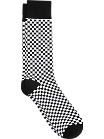 Egara Black & White Check Socks