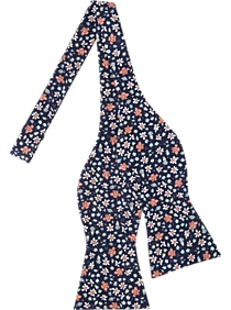 Tommy Hilfiger Navy Floral Bow Tie
