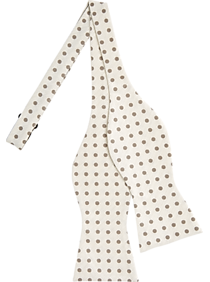 Tommy Hilfiger Taupe Dots Bow Tie