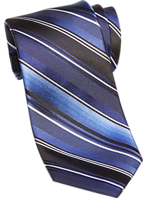 Pronto Uomo Blue Stripe Narrow Tie