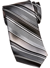Pronto Uomo Gray Stripe Narrow Tie
