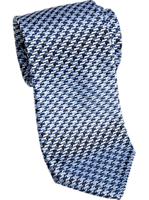 Pronto Uomo Blue Houndstooth Narrow Tie
