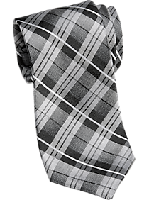 Pronto Uomo Black Plaid Narrow Tie