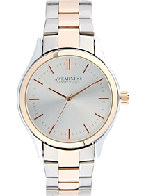 Awearness Kenneth Cole Silver & Rose Gold Watch