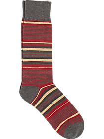 Joe's Red & Tan Stripe Dress Socks