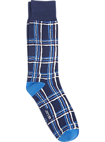 Joe's Blue Windowpane Dress Socks