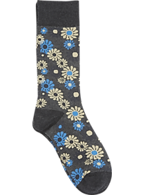 Joe's Gray & Blue Floral Dress Socks