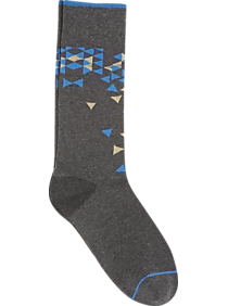 Joe's Gray & Blue Geometric Dress Socks