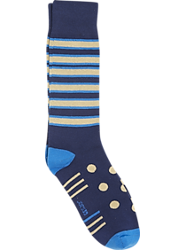 Joe's Blue & Taupe Stripe Dress Socks