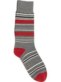 Joe's Red & Charcoal Stripe Dress Socks