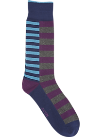 Joe's Purple & Gray Stripe Dress Socks