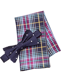 Tommy Hilfiger Navy Dot Bow Tie & Pocket Square Set