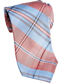Tommy Hilfiger Red Plaid Narrow Tie