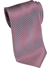 Tommy Hilfiger Red Geometric Dot Narrow Tie