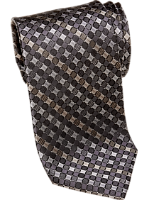Calvin Klein Black & Taupe Check Narrow Tie