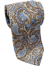Joseph Abboud Brown & Blue Paisley Narrow Tie