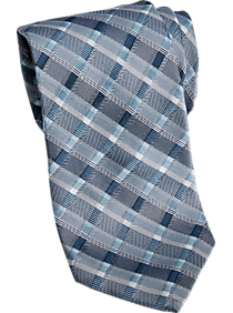 Calvin Klein Aqua Plaid Narrow Tie