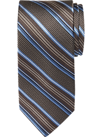 Joseph Abboud Brown & Blue Stripe Narrow Tie