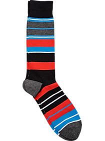 Egara Black & Orange Stripe Dress Socks