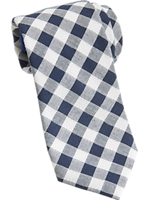 Egara Navy Check Narrow Tie