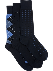 Joseph Abboud Navy Dress Socks 3-pack