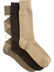 Joseph Abboud Taupe Dress Socks 3-pack