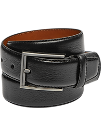 Men's Wearhouse Black Leather Stitched-Edge Belt