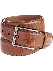 Men's Wearhouse Brown Leather Stitch Edged Belt