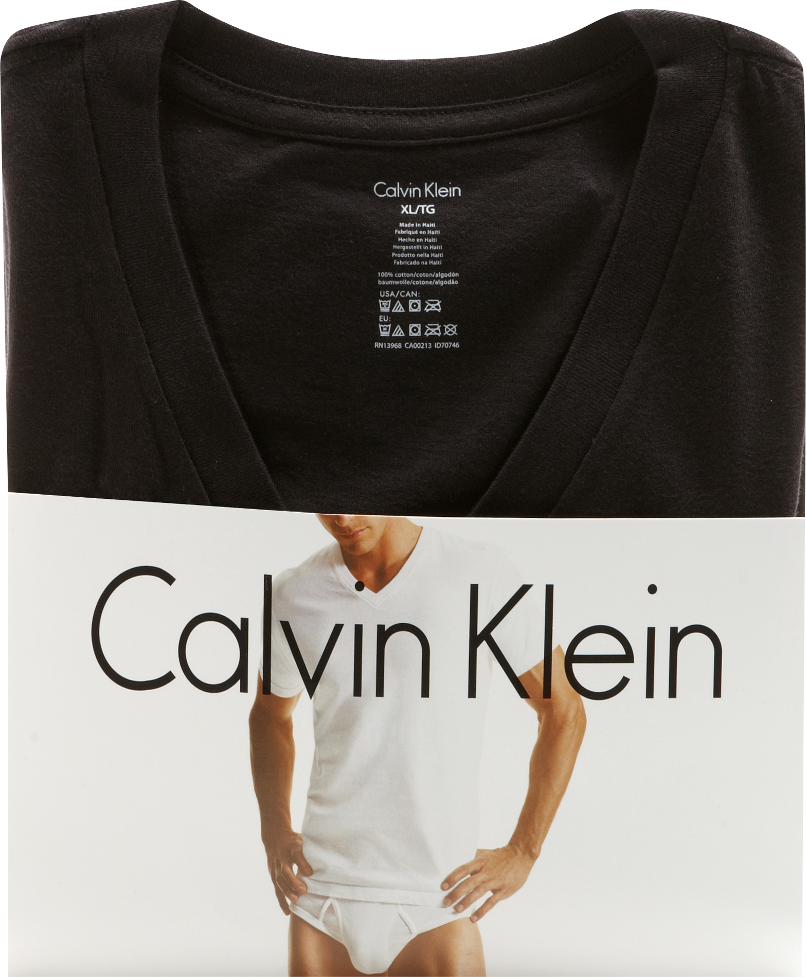 Calvin Klein Black Slim-Fit V-Neck T-Shirts (Three-Pack)