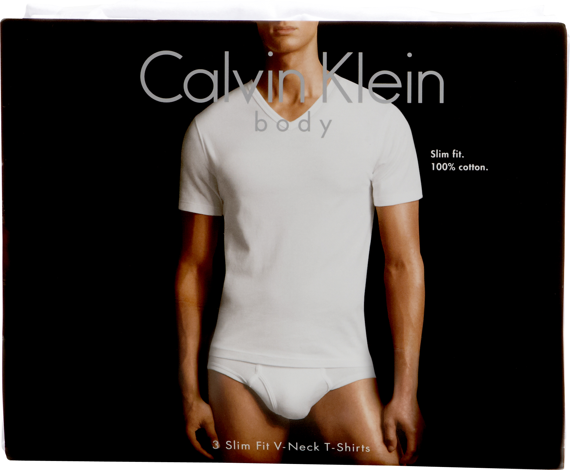 Calvin Klein White Slim-Fit V-Neck T-Shirts (Three-Pack)