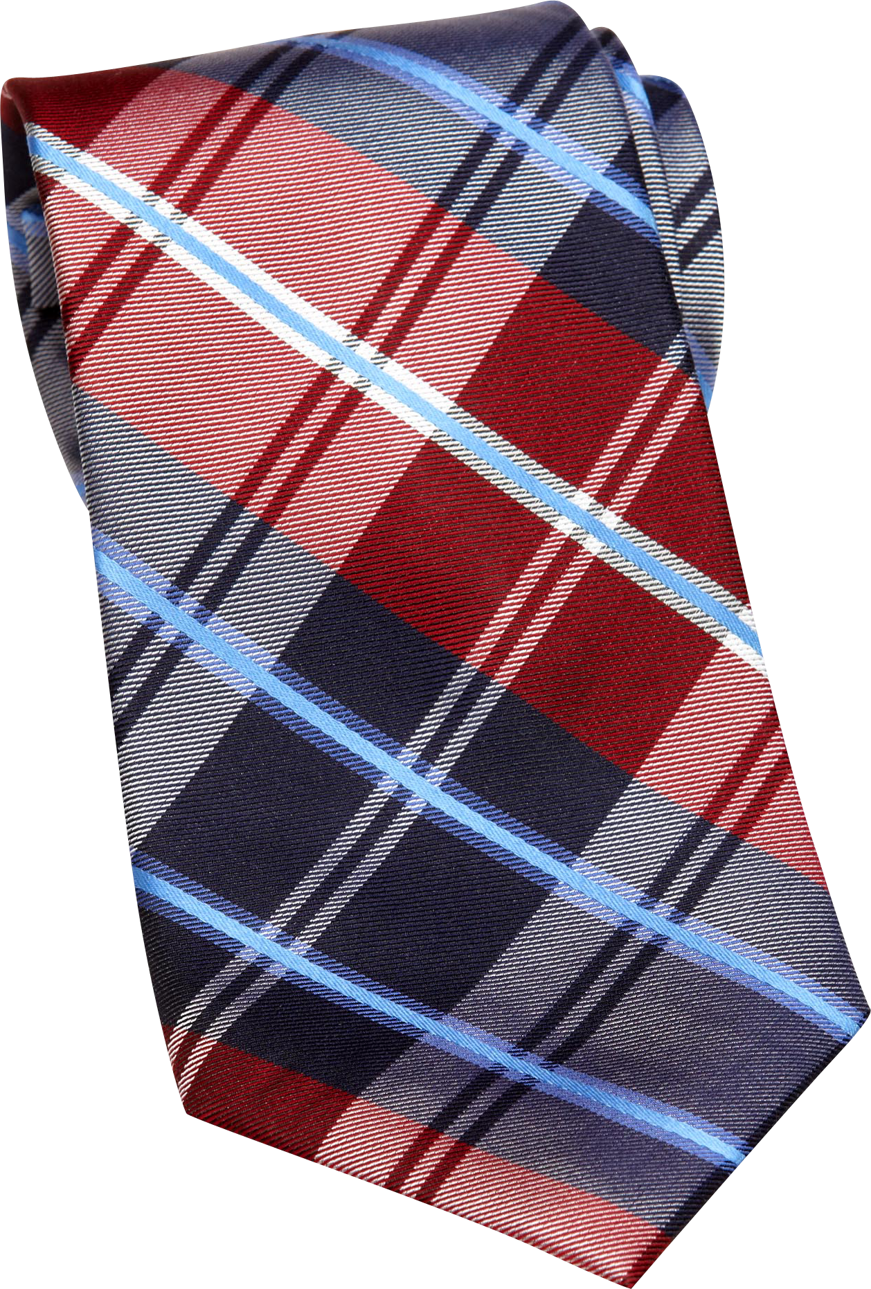 Nautica Red Extra Long Block Plaid Tie