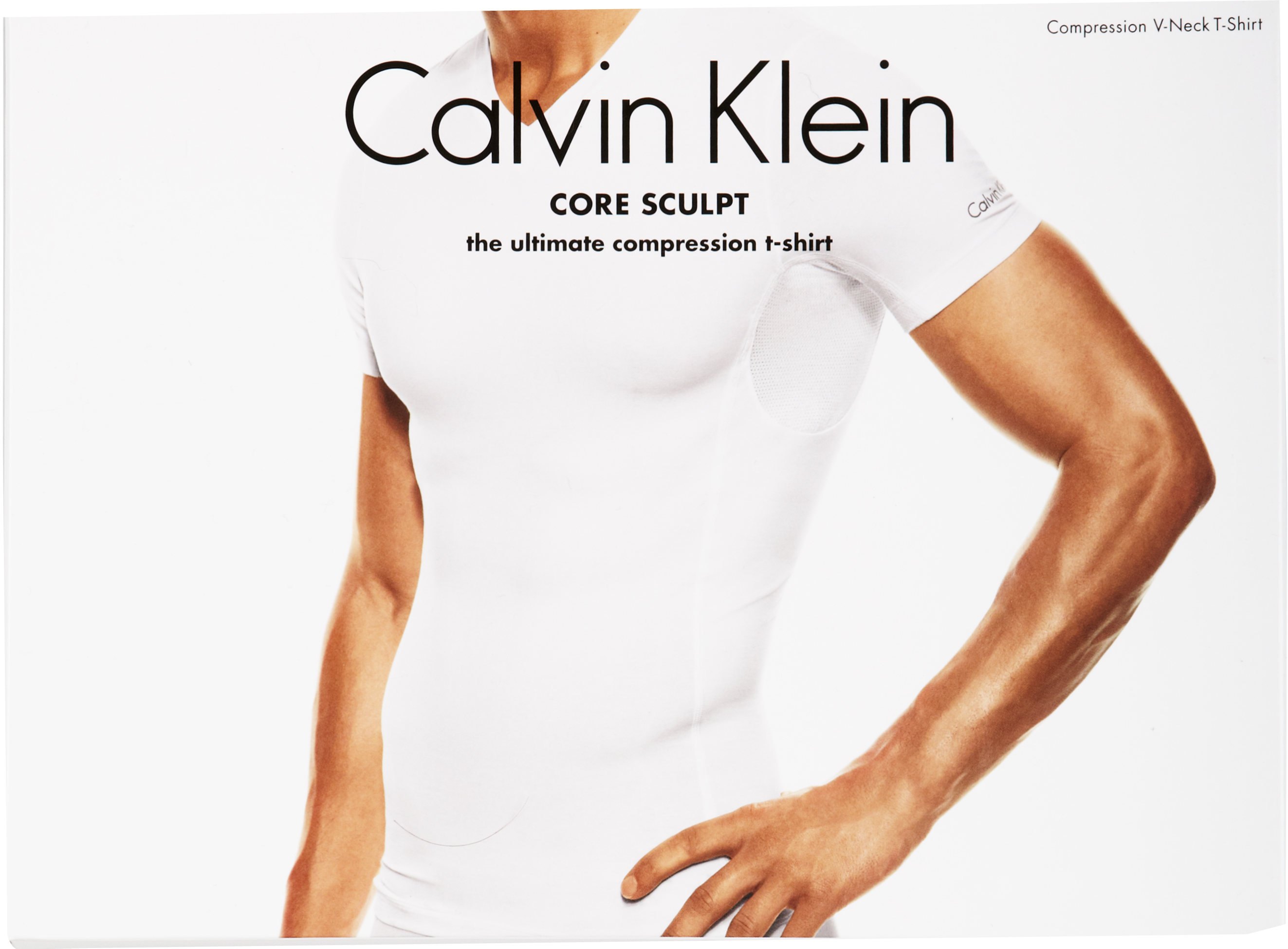 Calvin Klein White Compression V-Neck T-Shirt