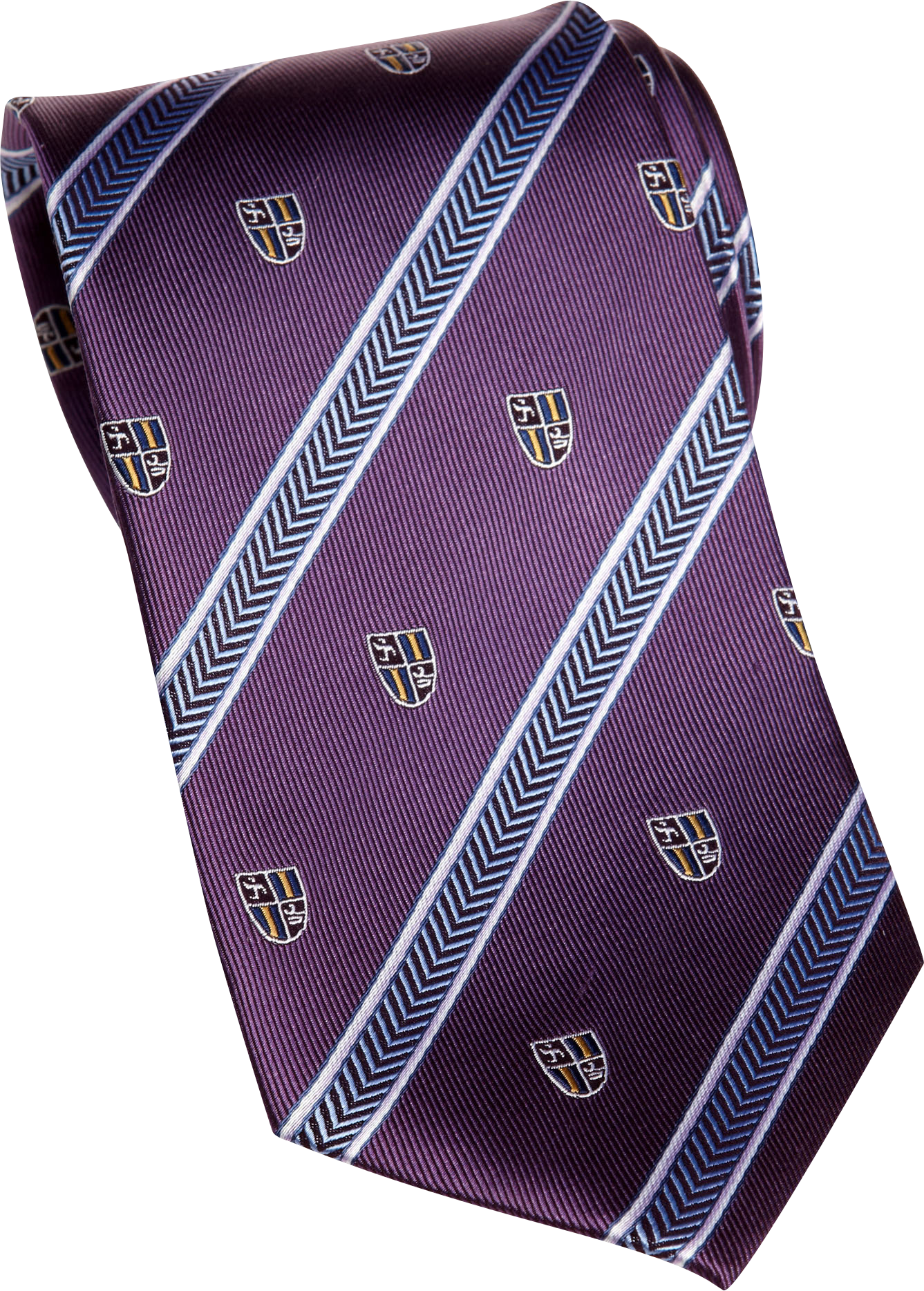Burma Bibas Purple Crest Stripe Tie