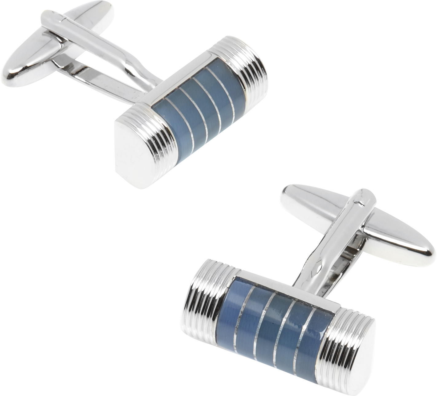 Pronto Uomo Gray and Blue Cufflinks