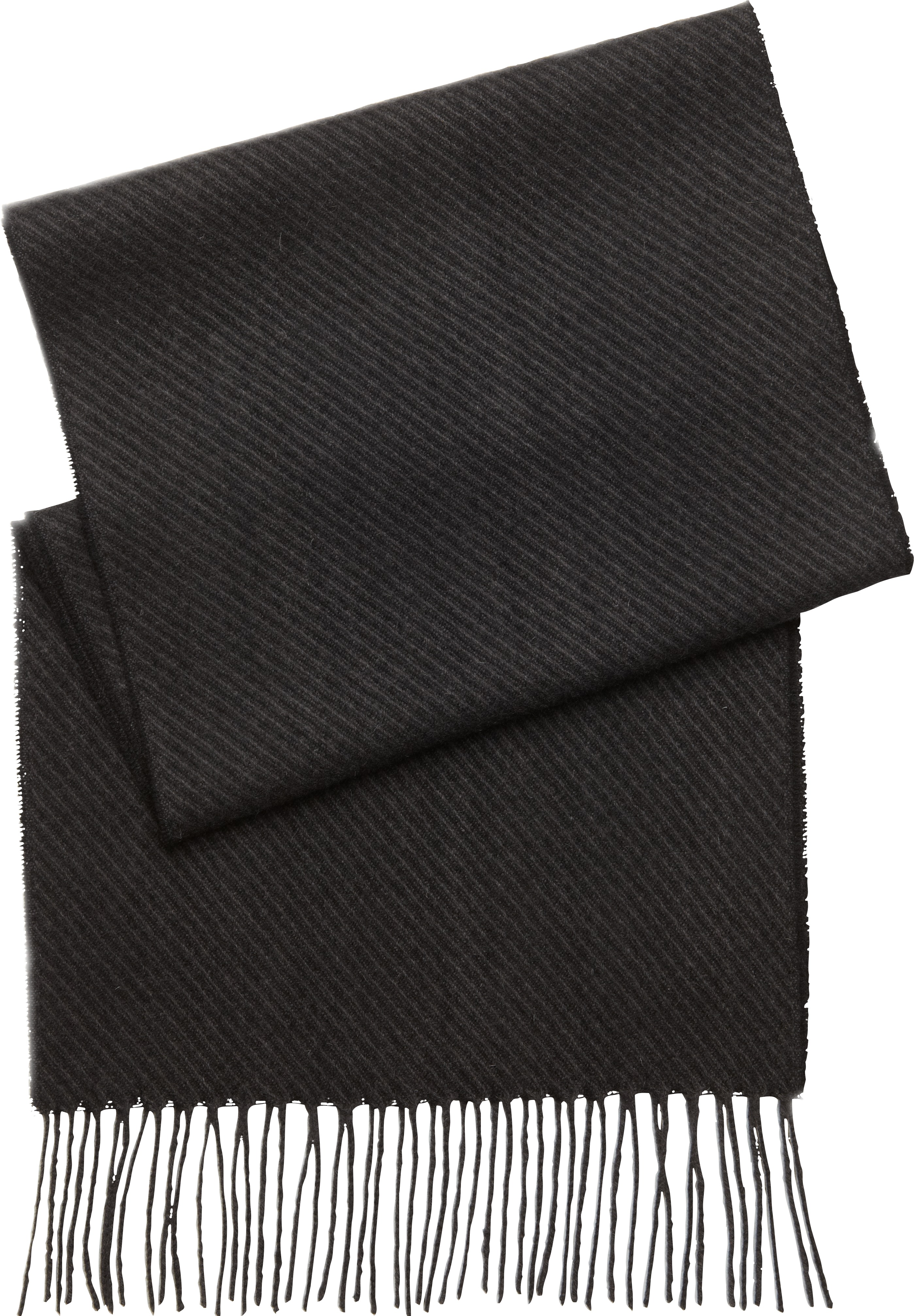 Joseph & Feiss Black Stripe Wool Scarf