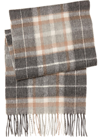 Joseph & Feiss Brown Plaid Wool Scarf