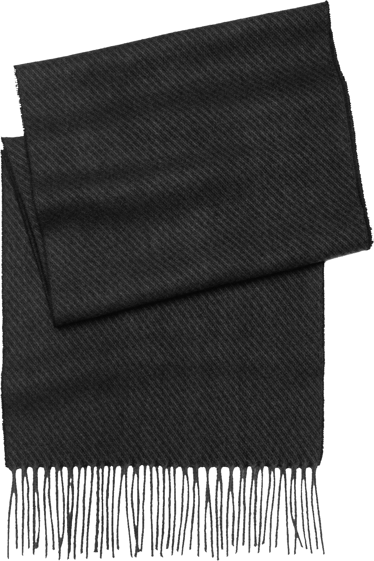 Joseph & Feiss Charcoal Stripe Wool Scarf