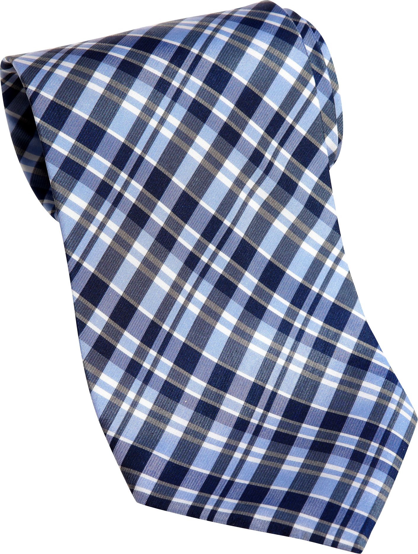Calvin Klein Light Blue Plaid Tie